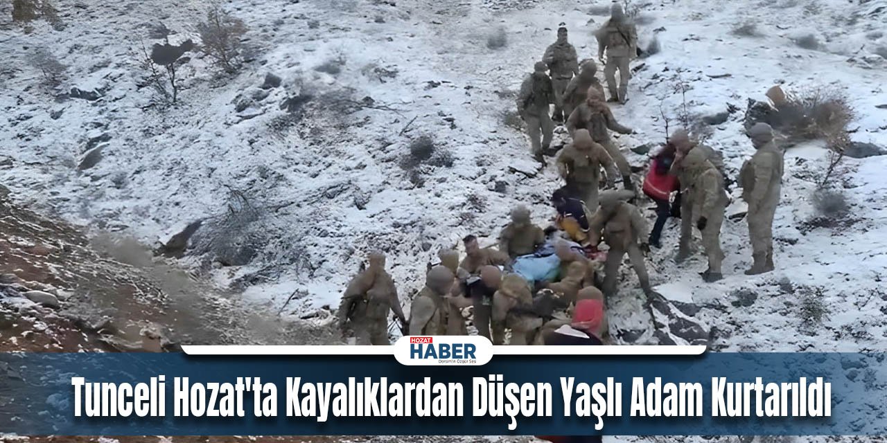 Tunceli Hozat'ta Kayalıklardan Düşen Yaşlı Adam Kurtarıldı