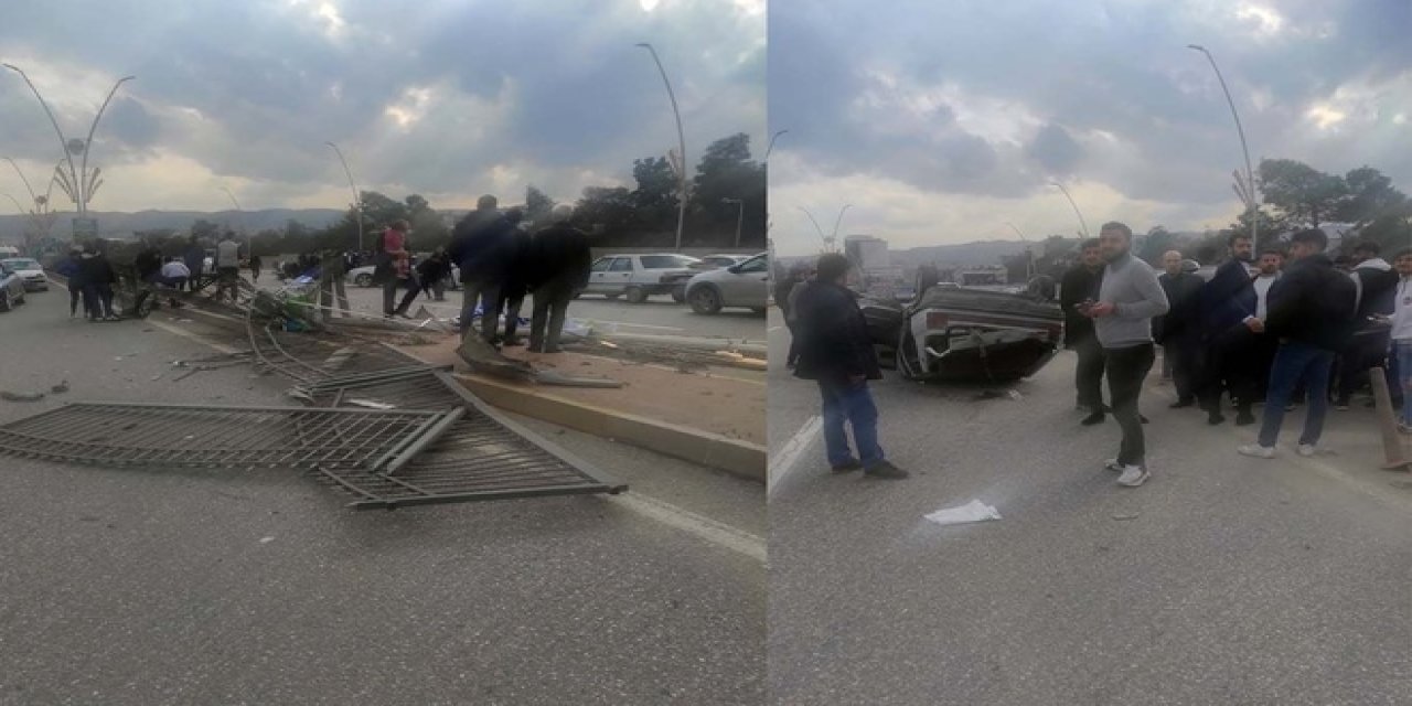 Şanlıurfa'da Kontrolden Çıkan Otomobil Devrildi, 2 Kişi Yaralandı