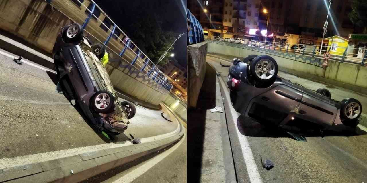 Otomobil Takla Attı! Sürücü Yaralandı