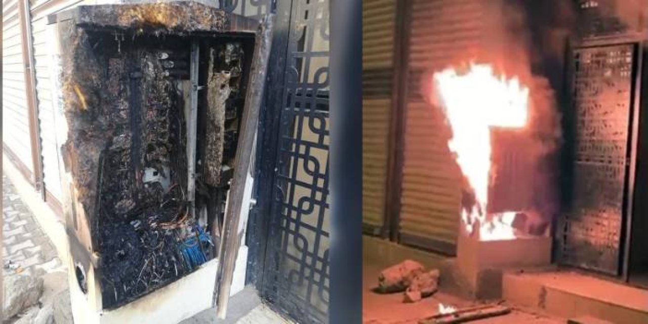 Kaçak Elektrik Hattında Yangın Meydana Geldi