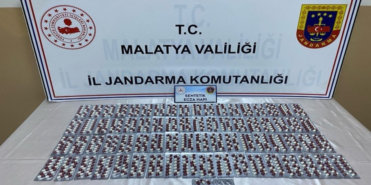 Malatya'da bin adet sentetik ecza hap ele geçirildi