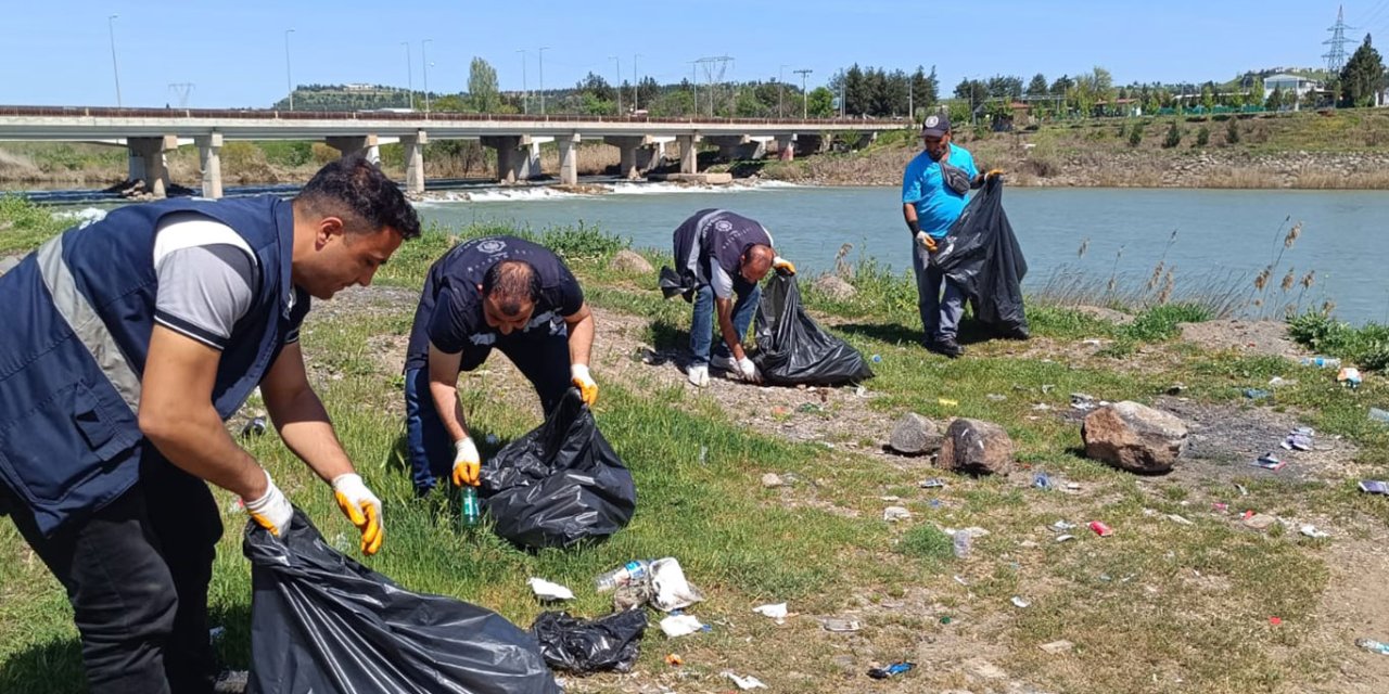 Dicle Nehri çevresi atıklardan temizlendi