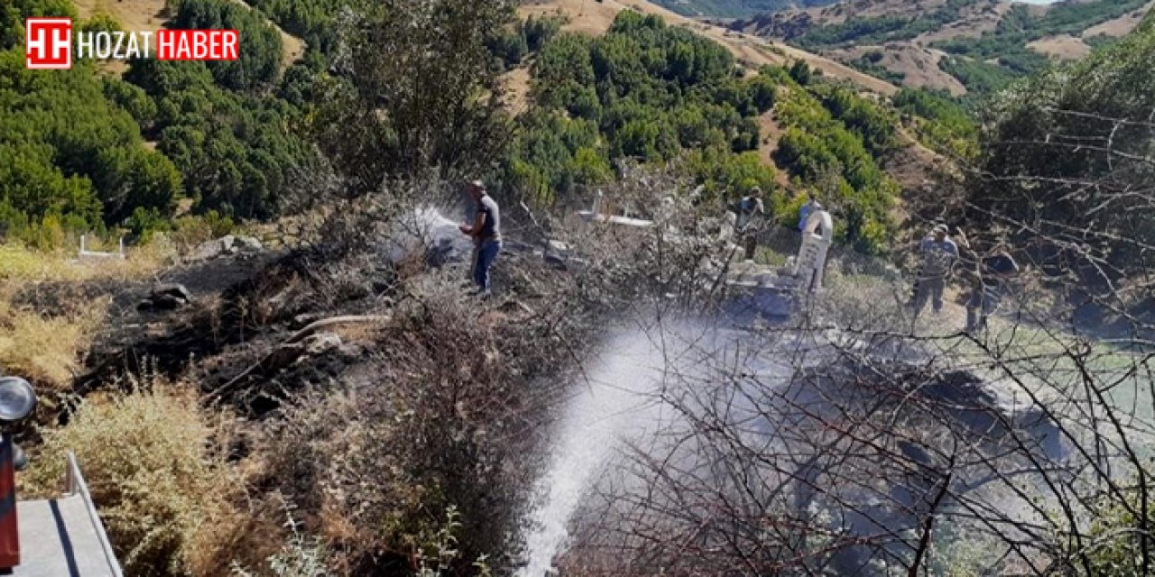 Tunceli'de otluk alanda çıkan yangın söndürüldü