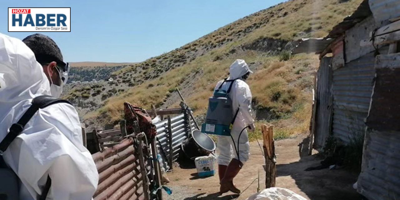 "Tunceli İlindeki Ahırlarda ve Gübre Birikintilerinde Yapılan İlaçlama Çalışmaları Tamamlandı"