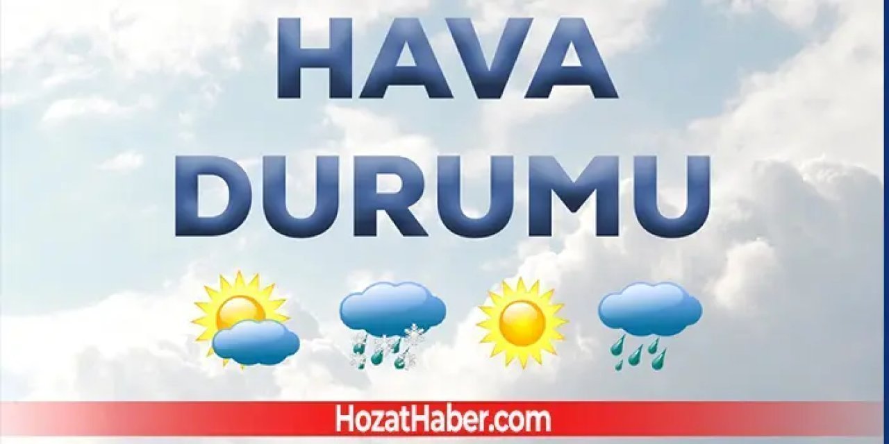 10 Ağustos 2023 Tunceli Hava Durumu