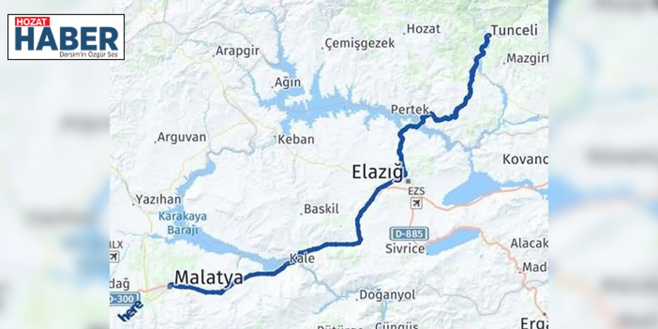 Malatya Tunceli Arası Kaç Km?