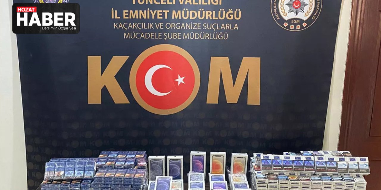 Tunceli'de Kaçak Tütün ve Elektronik Sigara Operasyonu