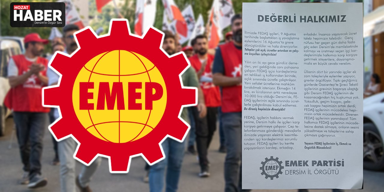 EMEP FEDAŞ işçilerine destek amaçlı broşür dağıttı