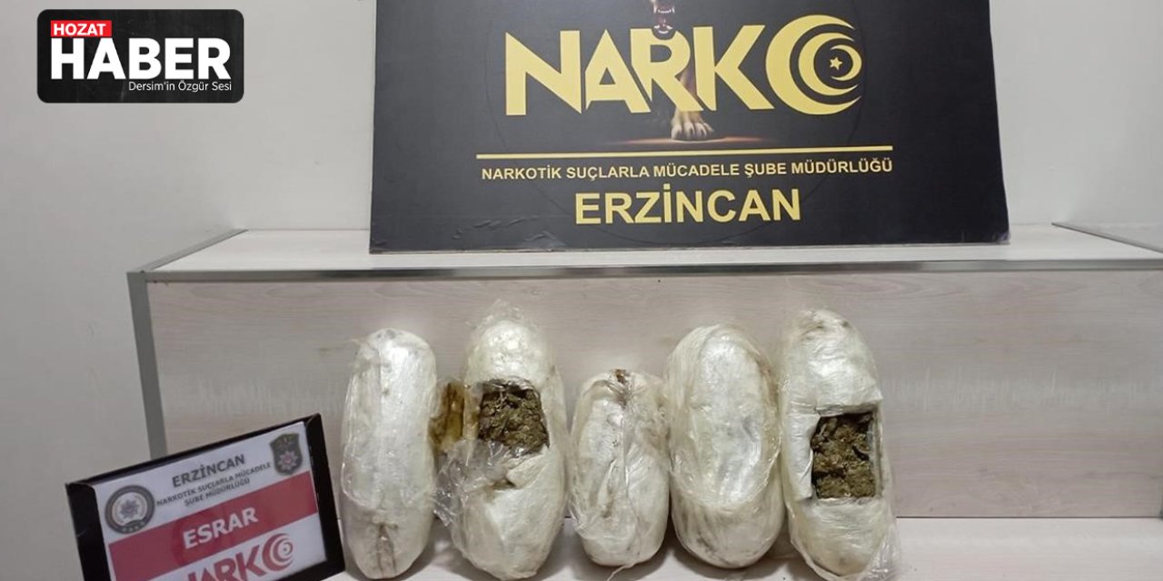 Stepneye saklanan 3 kilo 288 gram esrar ele geçirildi