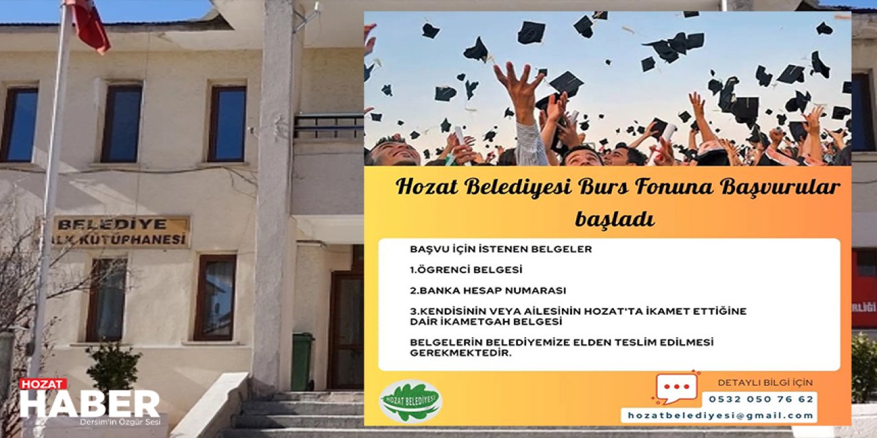Hozat Belediyesi'nden Öğrencilere Burs Fırsatı!