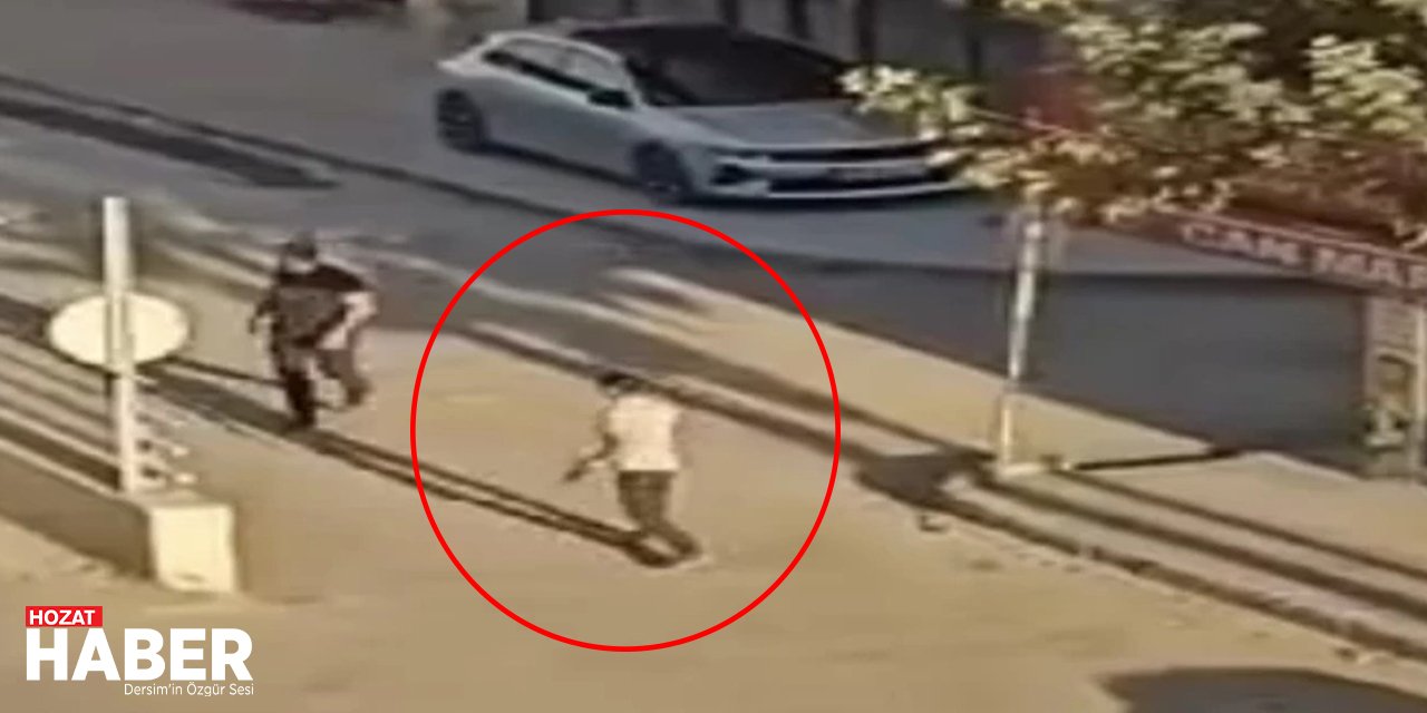 Elazığ’da cadde ortasında silahlı kavga kamerada