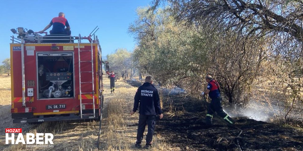 Erzincan’da çıkan ot yangınları söndürüldü