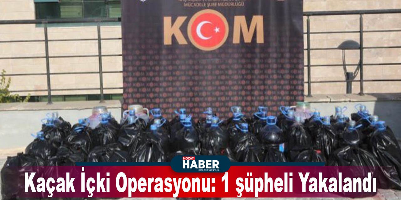 Elazığ’da kaçak içki operasyonu: 1 şüpheli yakalandı