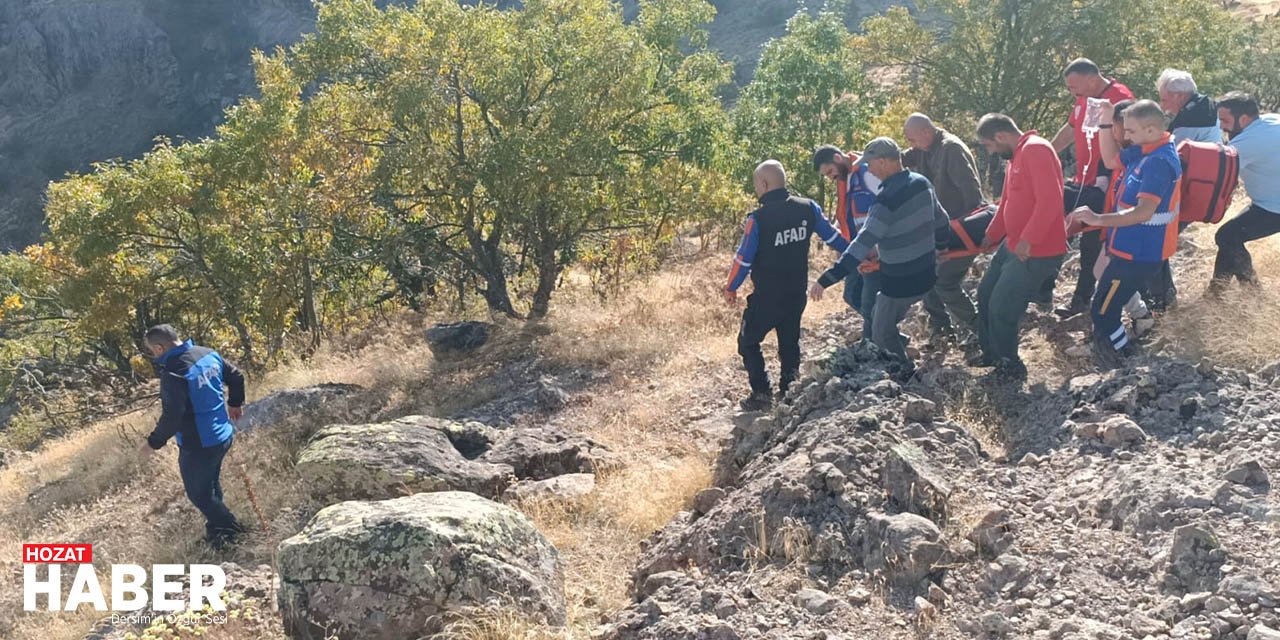 Kayadan Düşerek Yaralandı, Ambulans Helikopterle Hastaneye Kaldırıldı