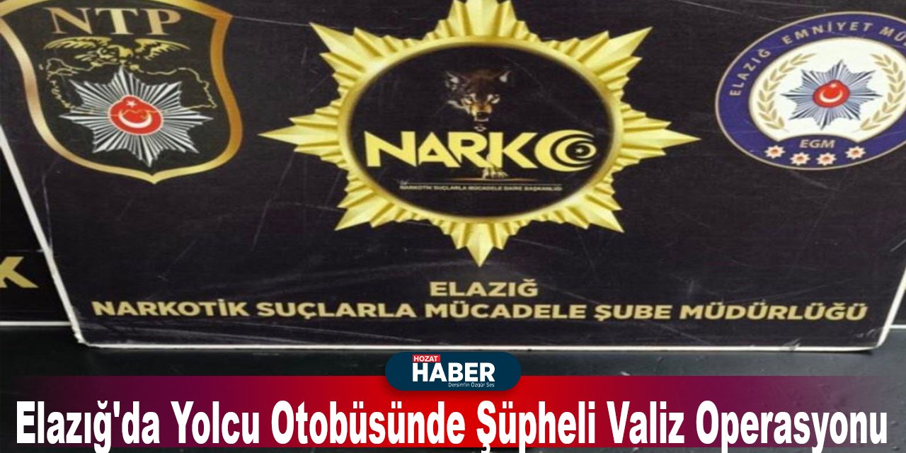 Elazığ'da Yolcu Otobüsünde Şüpheli Valiz Operasyonu