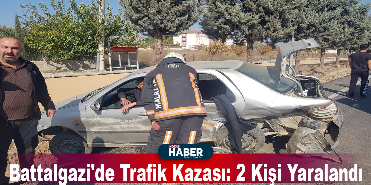 Battalgazi'de Trafik Kazası: 2 Kişi Yaralandı