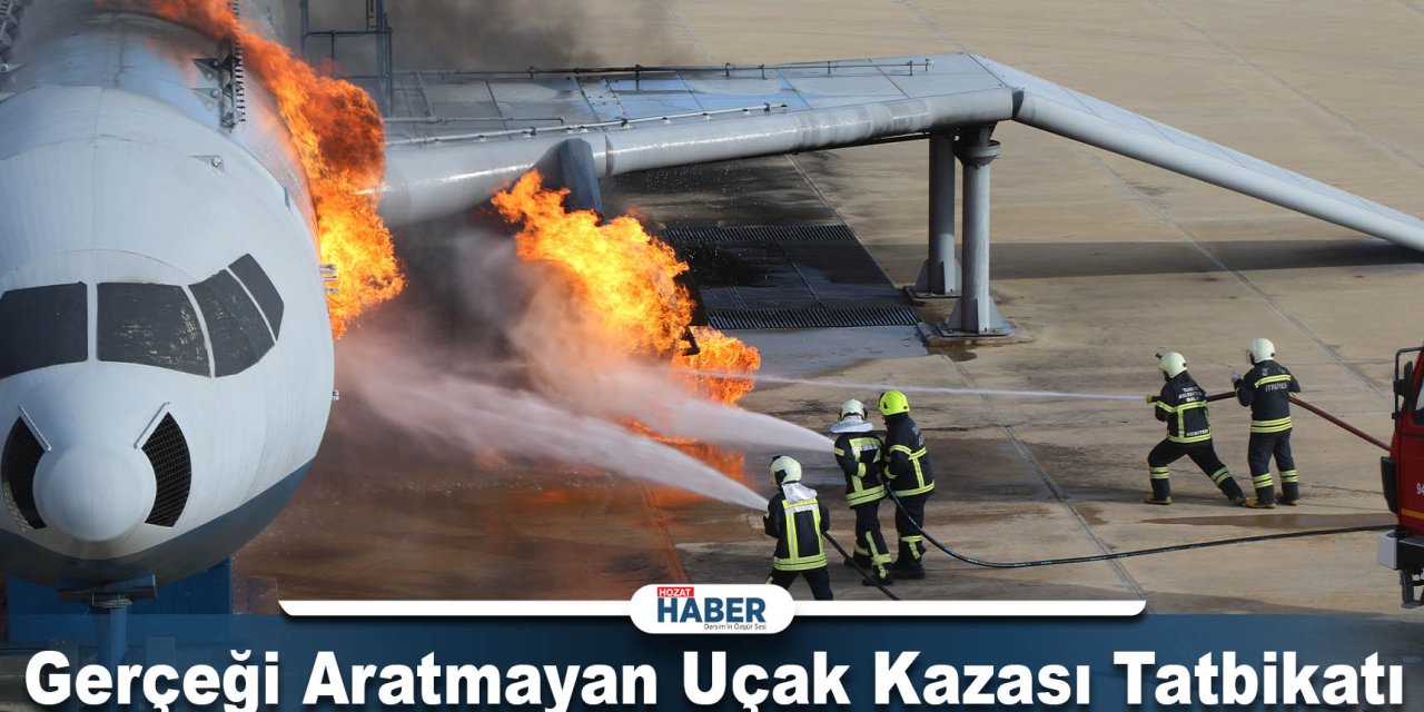 Erzincan’da Gerçeği Aratmayan Uçak Kazası Tatbikatı