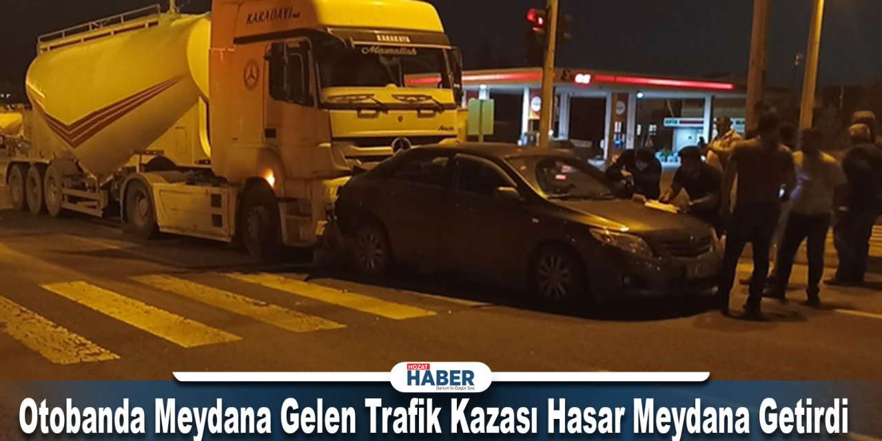 Çınar İlçe Merkezi Girişinde Maddi Hasarlı Kaza