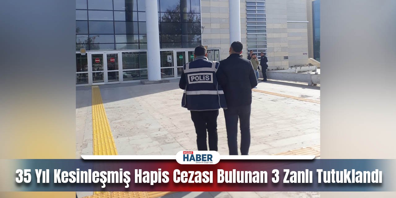 Elazığ’da 35 Yıl Kesinleşmiş Hapis Cezası Bulunan 3 Zanlı Tutuklandı