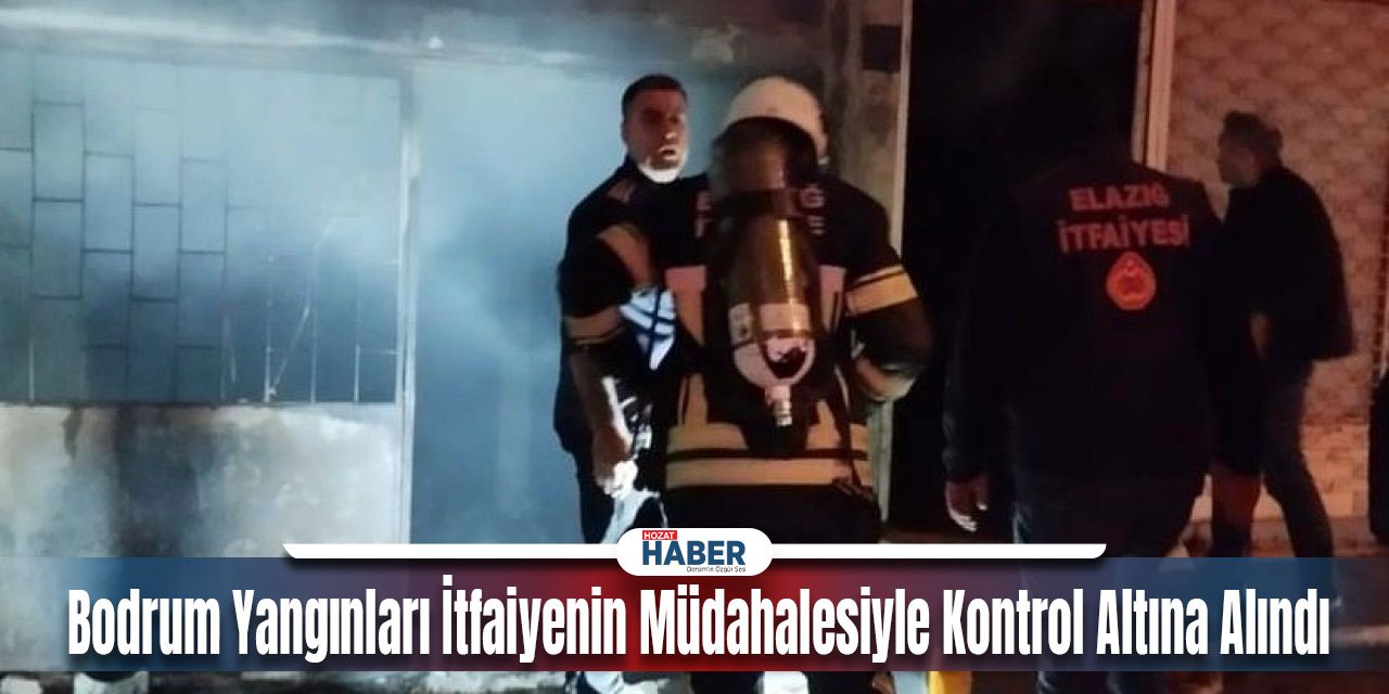 Elazığ'da Bodrum Yangınları  İtfaiyenin Müdahalesiyle Kontrol Altına Alındı