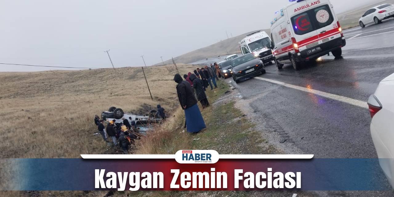 Kaygan Zemin Faciası,Kamyonet Şarampole Devrildi