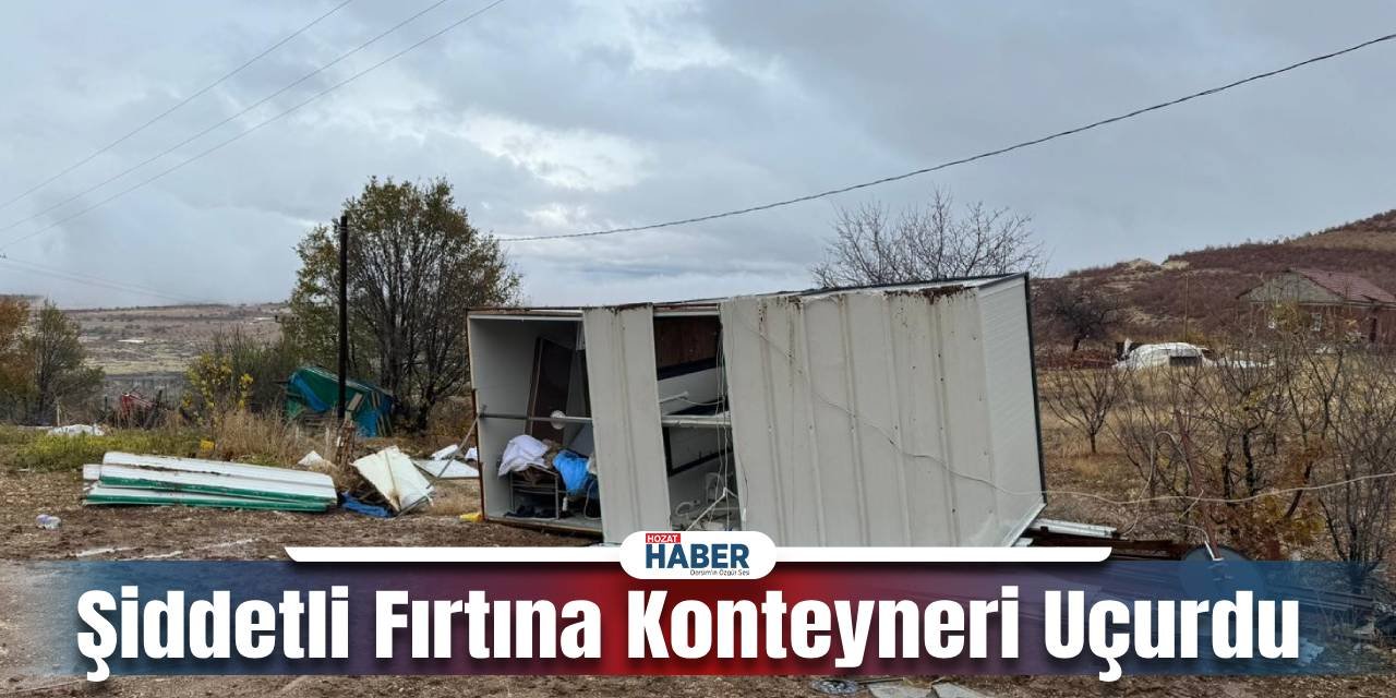 Şiddetli Fırtına Konteyneri Uçurdu