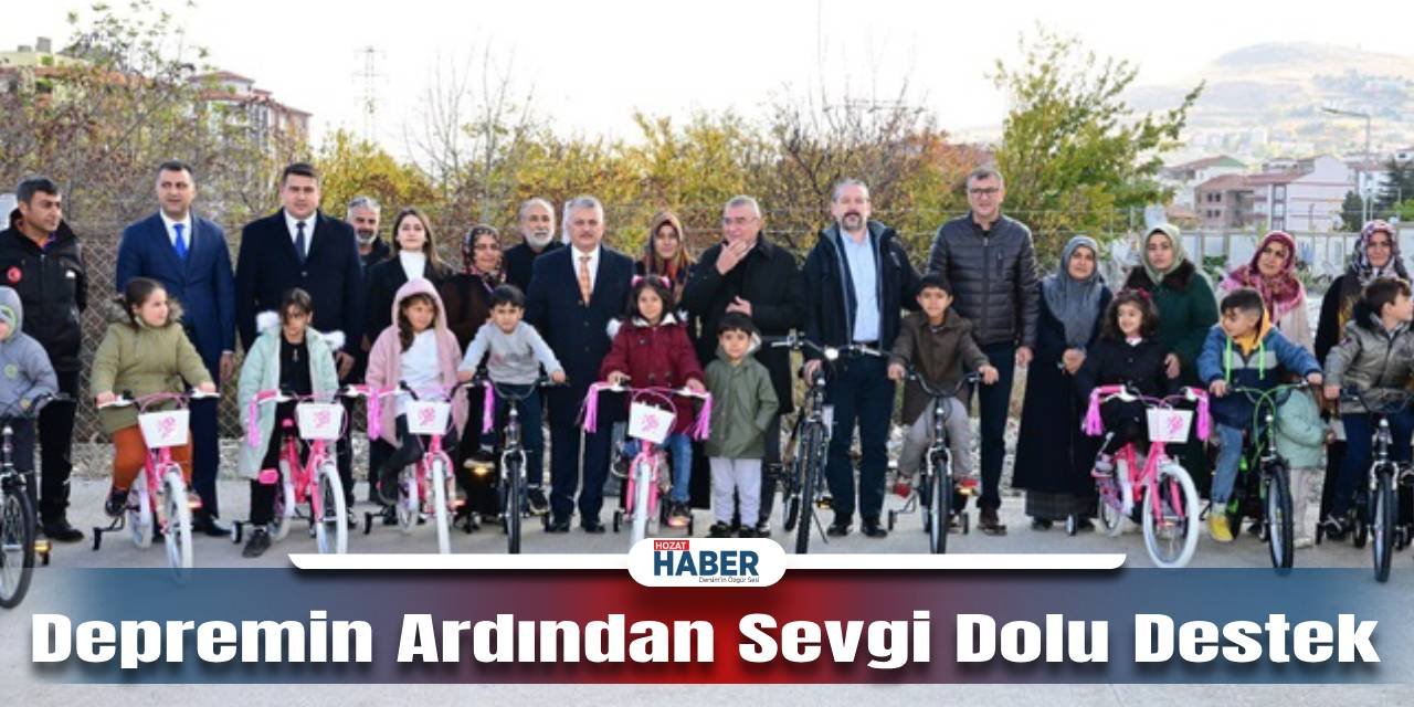 Depremin Ardından Hayırsever İş İnsanı , Depremzedeli Çocuklara Bisiklet Hediye Etti