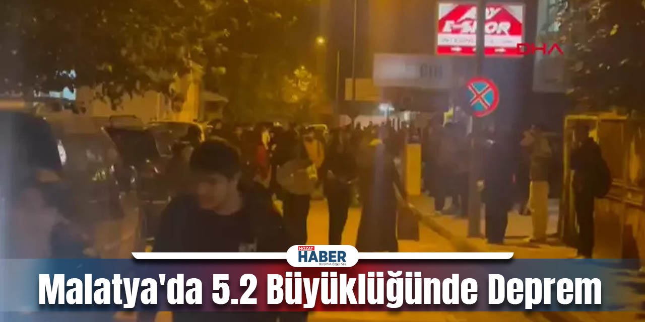 Malatya'da 5.2 Büyüklüğünde Deprem