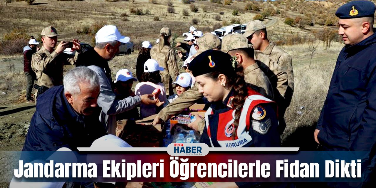 Jandarma Ekipleri Öğrencilerle Fidan Dikti