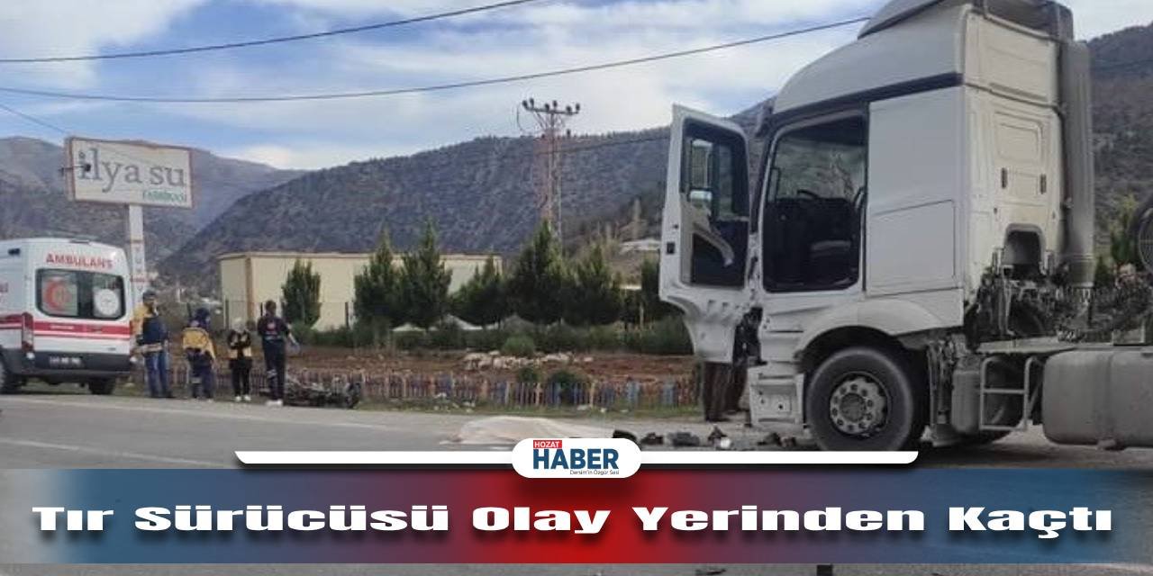 Şiddetli Çarpışma Motosiklet ile Tır Kaza Yaptı