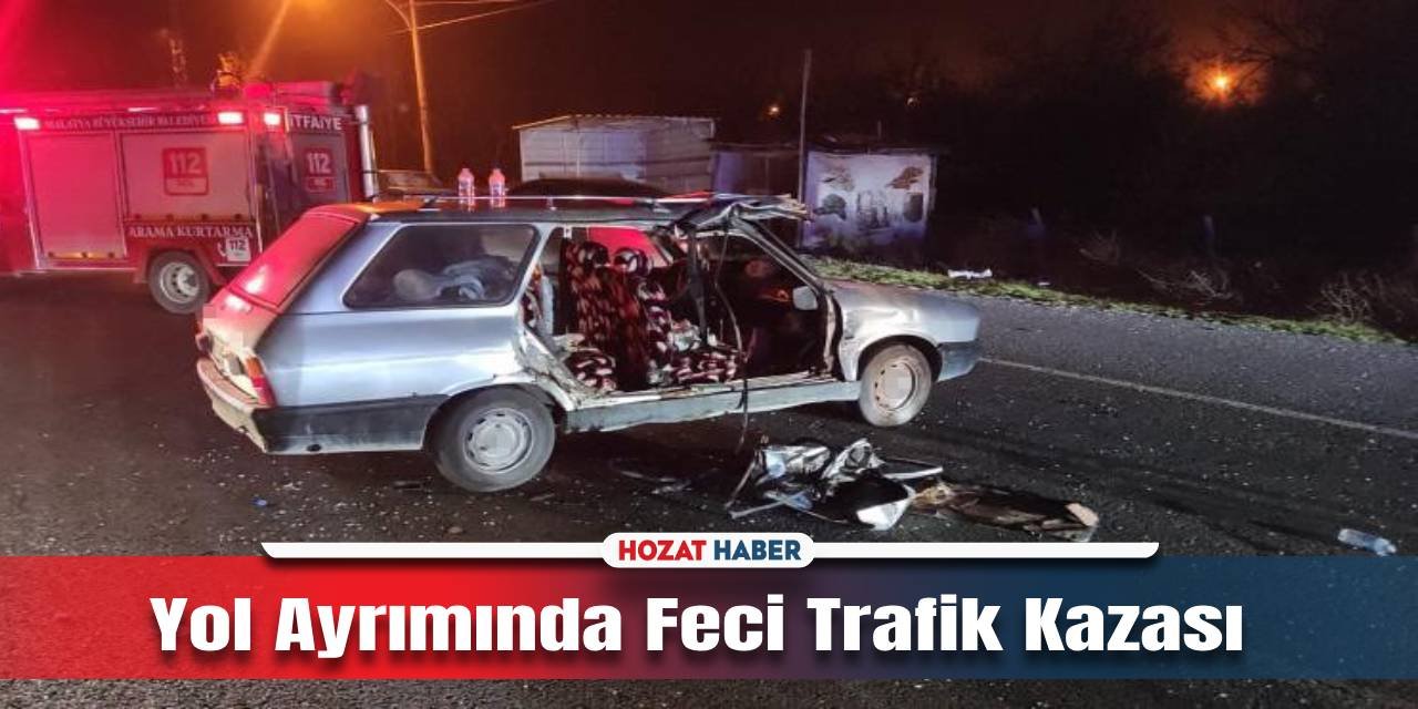 Akşam Saatlerinde Gerçekleşen Trafik Kazasında İki Otomobil Çarpıştı