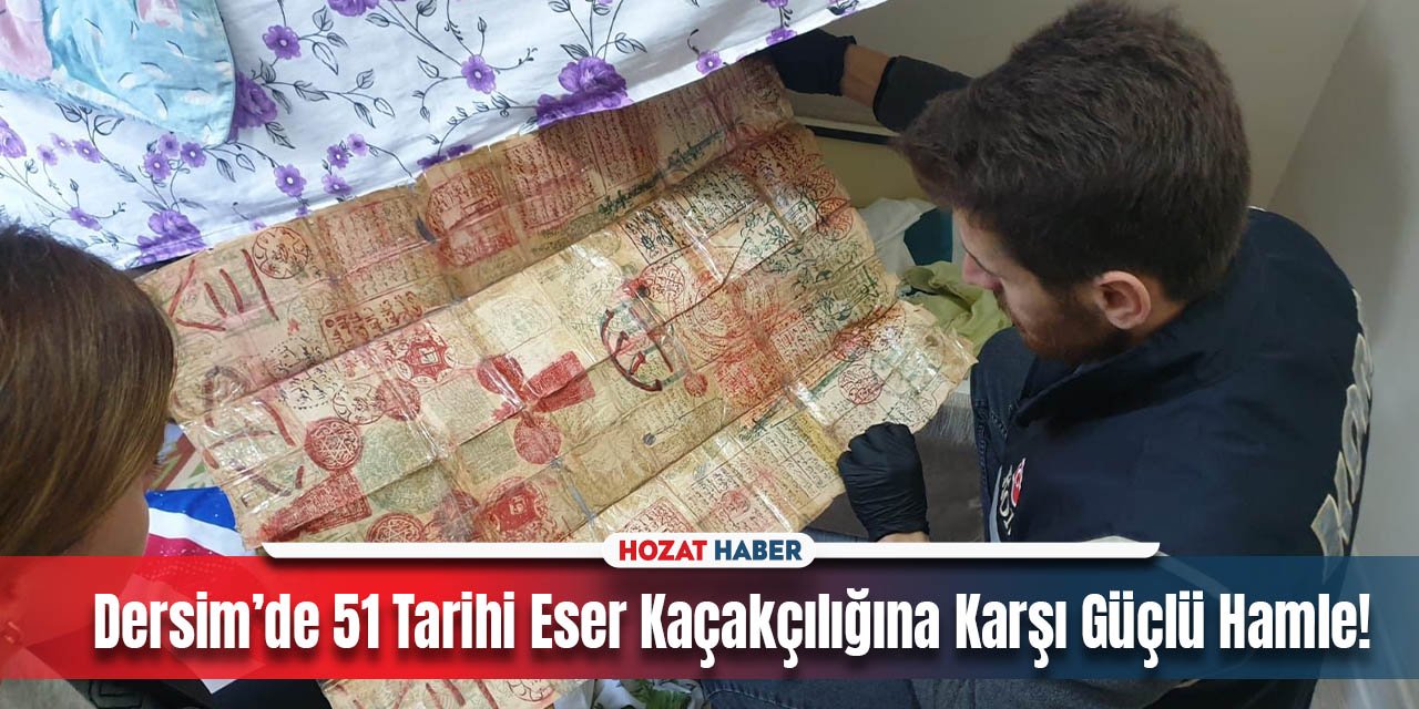 Tunceli Emniyeti, 51 Tarihi Eserin Ele Geçirildiği Operasyonla Kaçakçılığa Sert Darbe Vurdu