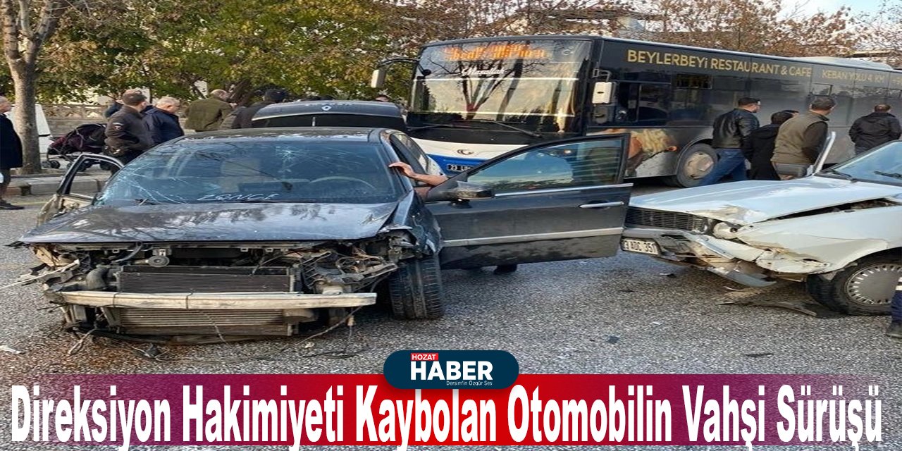 Direksiyon Hakimiyeti Kaybolan Otomobilin Vahşi Sürüşü