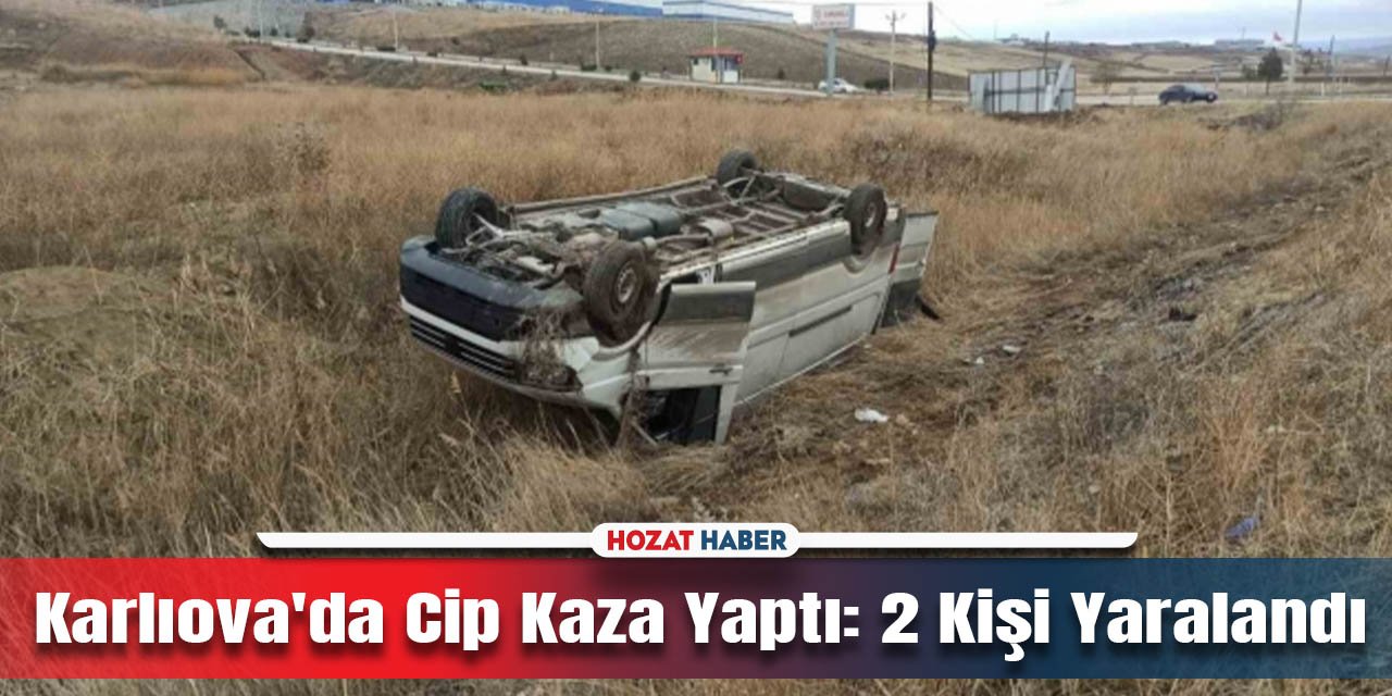 Karlıova'da Cip Kaza Yaptı: 2 Kişi Yaralandı