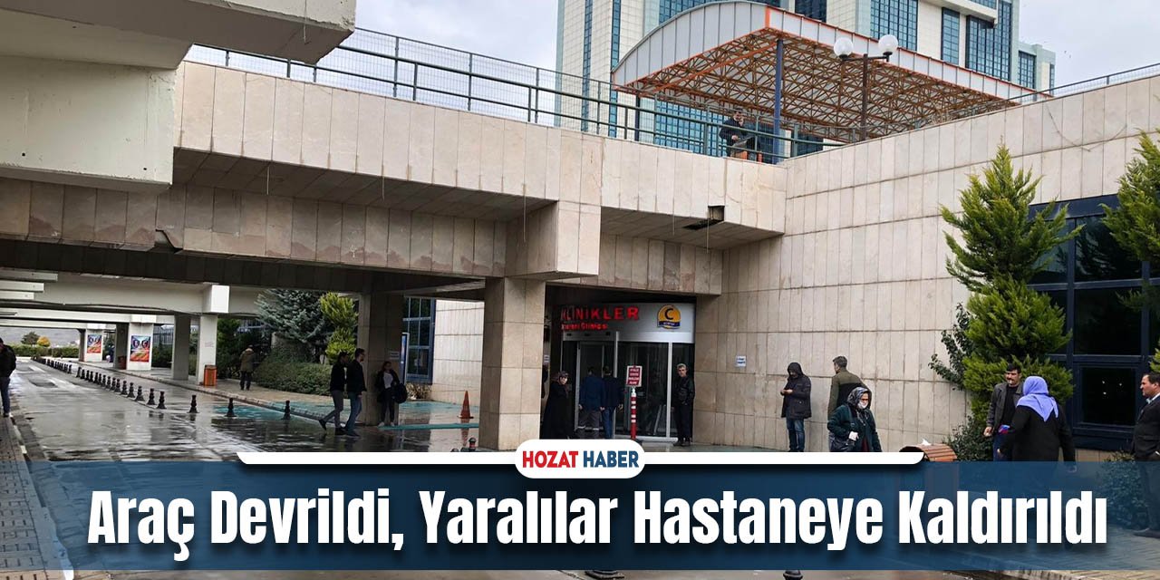 Elazığ Karayolun'da Araç Devrildi, Yaralılar Hastaneye Kaldırıldı