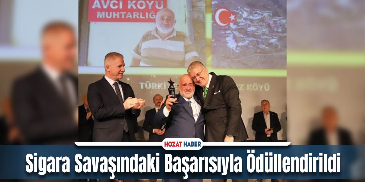 Avcı Köyü Muhtarı Hüseyin Avcı, Sigara Savaşındaki Başarısıyla Ödüllendirildi