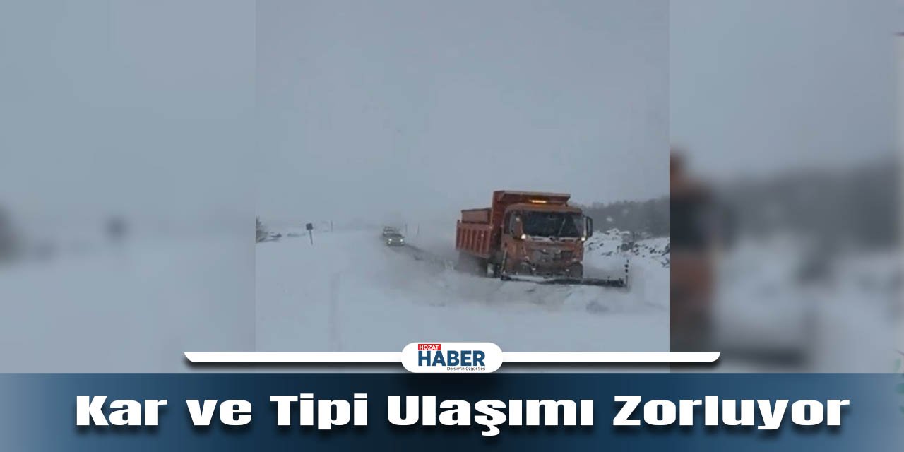 Kar ve Tipi Nedeniyle Ulaşım Durma Noktasında