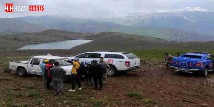 Erzincan'da Aygır Gölü'nde mahsur kalan aile kurtarıldı