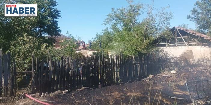 Malatya'da metruk evlerin bahçesinde çıkan yangın söndürdü